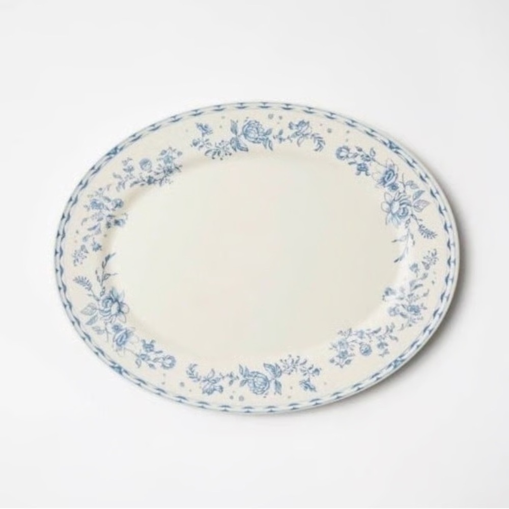 NWT‎ STUDIO MCGEE MELAMINE FLORAL OVAL SERVING PLATTER